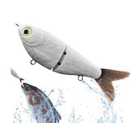 Angelköder - Mehrgelenkiger Kurbelköder | Forellen-Angelköder | Unbemalt, Köder für Zander, Forelle, Barsch, Raubfischangeln, Kunstköder, Wobbler, Angelzubehör, Fischen