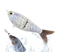 Angelköder - Mehrgelenkiger Kurbelköder | Forellen-Angelköder | Unbemalt, Köder für Zander, Forelle, Barsch, Raubfischangeln, Kunstköder, Wobbler, Angelzubehör, Fischen