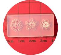 angelle Molde de silicona 3D para arte de uñas, diseño de flores de cinco pétalos