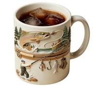 Angeln-Kaffeetasse, 350 Ml, Keramik, Lustige Neuheitsdekoration, Fisch-Kaffeetasse, Für Kaltes Wetter, Outdoor-Angeln, Camping, Wandern, Picknick, Zuhause, Party, Spiel, Wasser, Tee, Whisk