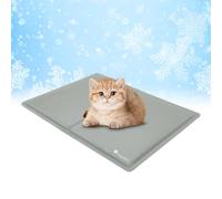 Angelpet Dog Cooling Mat, Long-Lasting Waterproof Pet Cool Pad for Dogs & Cats in Summer, Non-Toxic Self-Cooling Gel Mat, S 40x50cm (Grey)