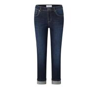 ANGELS Darleen Turn Up Vaqueros para mujer, corte recto, 7/8, color azul, azul oscuro, 38