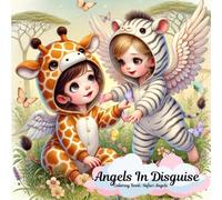 Angels In Disguise: Safari Angels Coloring Book Cute Bold Characters for Downtime Bold & Easy