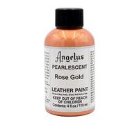 Angelus Leather Paint, Pearlescent Rose Gold, 4 ounce jar (733-01-456)
