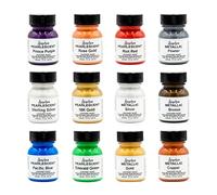 Angelus Set Pintura Para Cuero Metalizados Y Perlados Kit 12 Colores