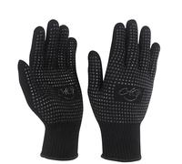ANGENIL Guantes resistentes al calor，protuberancias de silicona, Paquete de 2, Guantes elásticos antideslizantes y termoaislantes, adecuados para planchas y rizadores de pelo, de color negro