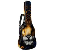 Anger Wild Tiger Print - Bolsa para guitarra acústica de 3 41 y 42 pulgadas con correa ajustable para el hombro, bolsa para guitarra con colgador trasero, adecuada para guitarras eléctricas, bajos,
