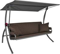 Angerer Freizeitmöbel GmbH Balancín de jardín Elegance Joy, Fabricado en Alemania, Columpio para Sentarse, tumbarse y Relajarse, Incluye función de Cama, fácil Montaje (Taupe)