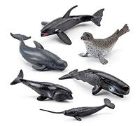 ANGGREK 12 Mini Juguetes de Animales Marinos, Figuras de Plástico de Criaturas Oceánicas con Detalles Realistas para el Aprendizaje de los Niños, (BL-1073 Juego de 12 Piezas de Animales Marinos 72G)