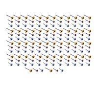 ANGGREK 150 Pares de Ojos de Plástico para Juguetes, Accesorios para Muñecas Hechas a Mano de Crochet con 3 Colores para Osos de Peluche, Muñecas de Trapo y Muñecas de Tela No Tejida