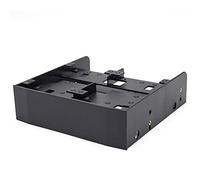 ANGGREK 2.5 3.5 Pulgadas HDD SSD a 5.25 Pulgadas Soporte de Montaje para Bahía de Unidad de Disquete, Adaptador de Plástico para PC con Tornillos de Montaje y Deflector