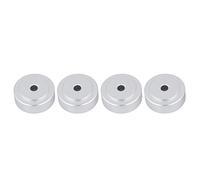 ANGGREK 4 Piezas de Aleación de Aluminio Amplificador Fees de Amortiguadores Almohadillas de Altavoces Pies de Equipo de Pies con Anillo de Goma Desmontable para Sonido Envolvente (SILVER)