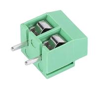 ANGGREK 50pcs Bloque de Terminales de Tornillo de 2 Pines Paso de 5mm para Montaje en PCB, Conector de Cableado 26-14AWG, Carcasa Retardante de Llama y Alto Aislamiento, para