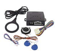 ANGGREK Alarma del Automóvil Motor Push Push Stop Botón RFID de Entrada sin Llave con Botón Inicio Inicio Automático Bloqueo de Host Inmovilizador Anti Robo para Vehículos Universales