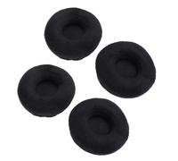ANGGREK Almohadillas para los Oídos de Repuesto, Almohadillas de Terciopelo y Espuma de 80mm, 4 Uds. para YH100 ATH WS70 WS99 WS77 MDR V55 V500DJ 7502 para Escuchar en Viajes (Black)
