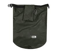 ANGGREK Bolsa Seca Impermeable de PVC Verde Militar, Gran Capacidad, Compacto y Liviano, Colgante Fácil, Uso Versátil para la Playa, Acampar, Senderismo, Alpinismo, Pesca, Ciclismo, Vadeo (20L)