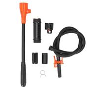 ANGGREK Bomba de Sifón Eléctrica, Bomba de Transferencia de Portátil Alimentada por Batería con Tubo de Descarga de 38,18 Pulgadas para Gasolina, Agua, Queroseno, Aceite Ligero