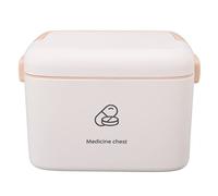ANGGREK Caja de Almacenamiento de Medicina de PP Espesada Recipiente de Medicina Familiar de Gran Capacidad con Bandeja Extra¨ªble para Viajes Dom¨¦sticos para Acampar (B)