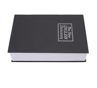 ANGGREK Caja en Forma de Libro, Diccionario de Línea de Acero Inoxidable Piggy Bank con Bloqueo para el Almacenamiento de Tarjetas de Identificación de Joyas en Efectivo en la Oficina en Casa (BLACK)