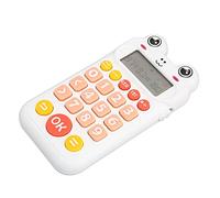 ANGGREK Calculadora Educativa para Niños con Pantalla LCD y Mensajes de Voz, Juguete de Aprendizaje de Matemáticas, Regalos para Cumpleaños, Halloween y Pascua (WHITE)