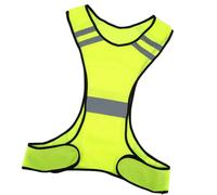 ANGGREK Chaleco Reflectante de Seguridad de Alta Visibilidad para Correr de Noche Cintura Ajustable Naranja Lima Tela de Poliéster 22 Pulgadas 82cm 110cm 1 Unidad (Amarillo Fluorescente)