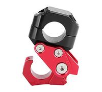 ANGGREK Colgador de Equipaje para Casco con Gancho Plegable Universal, Aluminio de Alta Densidad para Manillar de Motocicleta de 0,86 Pulgadas, Almacenamiento Conveniente para, (Rojo)