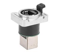 ANGGREK Conector RJ45 en ¨¢ngulo Recto, Adaptador RJ45 en ¨¢ngulo Recto, Conector RJ45 en ¨¢ngulo Recto, IP67, Aleaci¨®n de Zinc, Cromado, 8 N¨²cleos de Cobre para Aviaci¨®n con Aislante PA66.