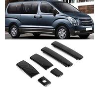 ANGGREK Cubierta de Manija de Puerta de Coche, Material ABS, Patrón de Fibra de Carbono, Embellecedor de Manija de Puerta de 6 Piezas, Apto para GRAND STAREX H1 2019