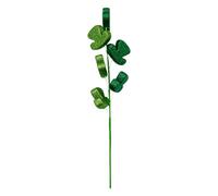 ANGGREK D¨ªa de San Patricio Tr¨¦boles de Tr¨¦bol de Tr¨¦bol Tallos Artificiales de 32 Cm Multicolor para la Decoraci¨®n de la Boda del Jard¨ªn Dom¨¦ con Material de Espuma de Pl¨¢ (4)