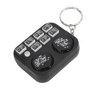 ANGGREK DJ Keychain, Diseño de Reproductor de Discos DJ con Luces Coloridas, con Modo de Reproducción Automática y Manual, para Entretenimiento Musical y Accesorio Estiloso (Black)