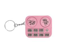ANGGREK DJ Keychain, Diseño de Reproductor de Discos DJ con Luces Coloridas, con Modo de Reproducción Automática y Manual, para Entretenimiento Musical y Accesorio Estiloso (Rosada)