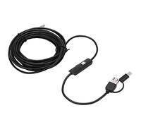ANGGREK Endoscopio ABS HD Cámara de Inspección 3,9 Mm 720P 6 LED IP67 Boroscopio para PC, ángulo de Visión de 70 Grados, Inspección de Drenaje de Motor de Coche de Tubería (cableado A. Kham)