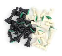 ANGGREK Juego de Ajedrez de Plástico, Material Ecológico, Piezas de Ajedrez de Lujo con Almohadillas Reductoras de Ruido, Portátil para Uso en Interiores y Exteriores (#2)