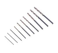 ANGGREK Juego de Brocas HSS 10PCS, Brocas Helicoidales de Acero Rápido para Madera, Plástico, Tallado con Diseño Resistente Al desgaste.