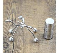 ANGGREK Juguete de Equilibrio Artístico, Mini Decoración de Escritorio de Equilibrio de Acero, Artesanía de Péndulo Oscilante para Aliviar el Estrés y Relajar la Mente (Silver)