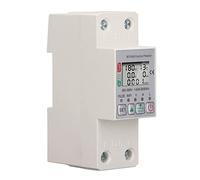 ANGGREK Medidor de Energía Inteligente WiFi, Interruptor Automático Inteligente Multifunción de 63A CA85 a 300V con Medición, Pantalla LCD Digital Inteligente para Medidor de Energía,