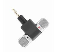 ANGGREK Mini Micrófono de 3,5 Mm, Diseño Compacto, Micrófono Estéreo Profesional, ángulo Ajustable, Compatible con Teléfonos Móviles y PC