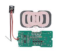 ANGGREK Módulo de Transmisión de Carga, Estándar Qi 3 Bobinas Inalámbrico de Alta Eficiencia Placa de Circuito con Protección Múltiple y Luz de Respiración, para Teléfonos Compatibles