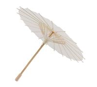 ANGGREK Paraguas de Papel DIY, Sombrilla Infantil de bambú y Papel, Blanca, Plegable, Pintable a Mano, Diseño Suave de Abrir y Cerrar para Decoración, Fotografía Juego de Rol (28CM)
