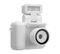 ANGGREK Pequeña Cámara Digital 1080P, Material ABS Compacto, Pantalla HD, Grabadora de Vídeo con Llavero con 32 GB para Aventuras Al Aire Libre (White)
