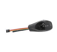 ANGGREK Perilla de Palanca de Cambios LED, Perilla de Automática Envuelta en Cuero PU, Botón de Inicio Rojo con un para Serie 5 E39 Sedan 1997 a 2002 (estilo de fibra de carbono)