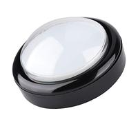 ANGGREK Pulsador de Luz LED de 100 Mm, Estructura Acrílica, Botón de Juego Resistente Al Desgaste con Efecto de Sonido, para y Juegos (White)