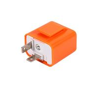ANGGREK Relé del relé del Flasher de Motocicleta Relé de Señal de Giro del LED 2 Pin Velocidad Ajustable de 12 V Universal Flasher Relay para la Mayoría de Las Motocicletas (Orange)
