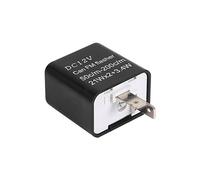 ANGGREK Relé del relé del Flasher de Motocicleta Relé de Señal de Giro del LED 2 Pin Velocidad Ajustable de 12 V Universal Flasher Relay para la Mayoría de Las Motocicletas (Black)