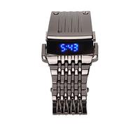 ANGGREK Reloj de Aleación, Pantalla Digital LED, Hebilla de Liberación Rápida, Reloj Electrónico de Aleación de Moda para Uso Comercial e Informal