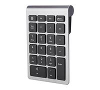 ANGGREK RF304 22 Teclas Teclado Numérico, Mini Teclado Inalámbrico 2.4G, Enchufe y Reproducción USB, Diseño Ergonómico para Entrada de Datos Eficiente, para Hojas de Cálculo y Contabilidad (Hierro