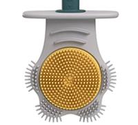 ANGGREK Soporte de Cepillo para el con Desmontable Pincel de Doble Cara para Mugre Resistente, Dise?o Garras Gato, Gancho Inteligente, Pl¨¢ Premium, Almacenamiento Compacto con una (#4)