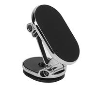 ANGGREK Soporte Magnético para Teléfono para Coche, Soporte Metálico para Teléfono en el Salpicadero, Diseño de Rotación de 360° para Uso Universal en Vehículo (Silver)