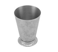 ANGGREK Taza de Mint Julep, Acero Inoxidable 12 Oz Vaso de Cóctel Estilo Vintage con Acabado Plateado Elegante, para Moscow Mules Gin Tonic Ron - o Cualquier Cóctel (Textura de hoja)