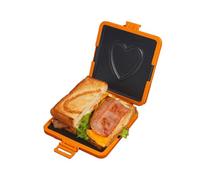 ANGGREK Tostador de Microondas, Sandwichera de Silicona y Metal, Cocción Rápida para Tostadas Crujientes en 3 a 5 Minutos, Antiadherente Apto para Lavavajillas, para Desayuno Hogar Oficina (ORANGE)